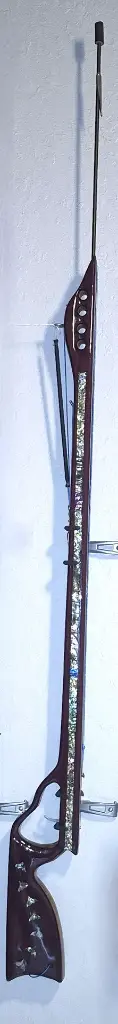 Topgun Speargun Exotic Wood Yellow Heart Pine  inlay on both sides.webp