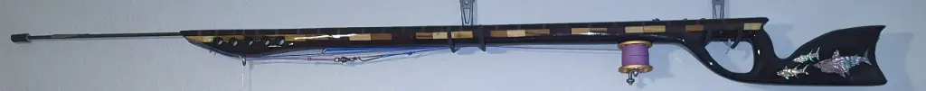Topgun Speargun Exotic Wood inlay on both sides