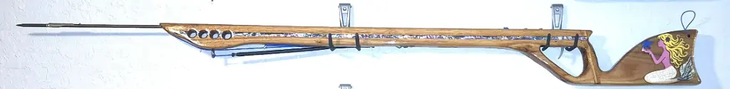 Topgun Speargun Exotic Canary wood with New Zealand abalone