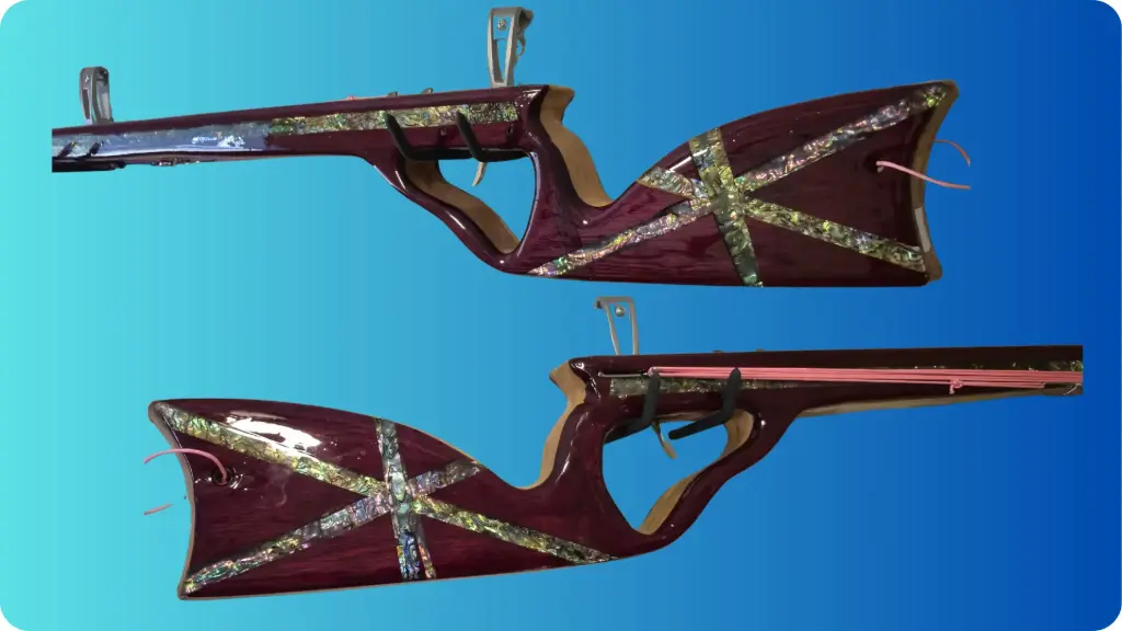 TG-3 Exotic Wood Purple Heart has abalone inlay on both sides