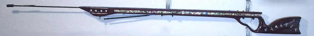 Topgun Speargun Exotic Wood Yellow Heart Pine  inlay on both sides