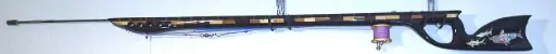 Topgun Speargun Exotic Wood Shark Ebony inlay on both sides