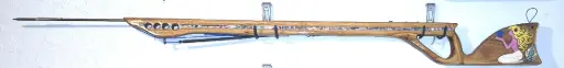 Topgun Speargun Exotic Canary wood with New Zealand abalone